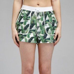 Rebecca Minkoff Silke Valencia Short - Green Palm Frond - Size Small